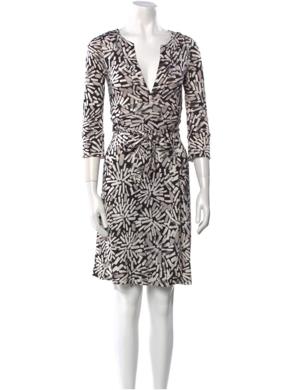 Rare Vintage Diane Von Furstenberg SILK MELICET MIDI WRAP DRESS Size 4